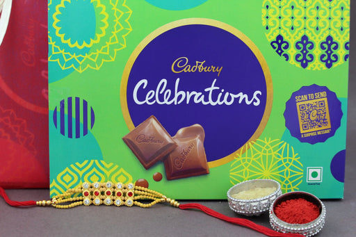 15 Beads Rakhi With Celebration Box