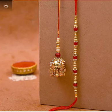 Bhaiya Bhabhi Rakhi with Beads & Pearl Stones