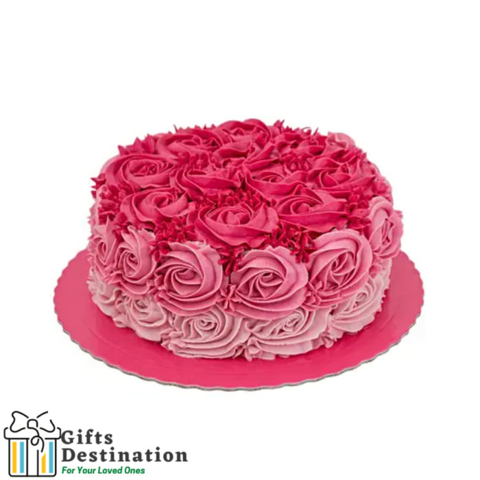 Floral Design Chocolate Cake