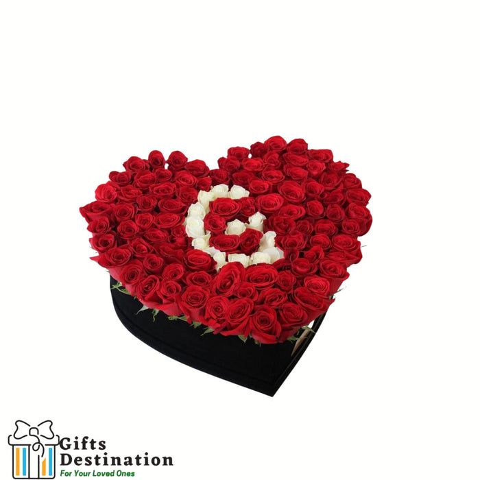 Customised Initial Roses Giant Flower Box