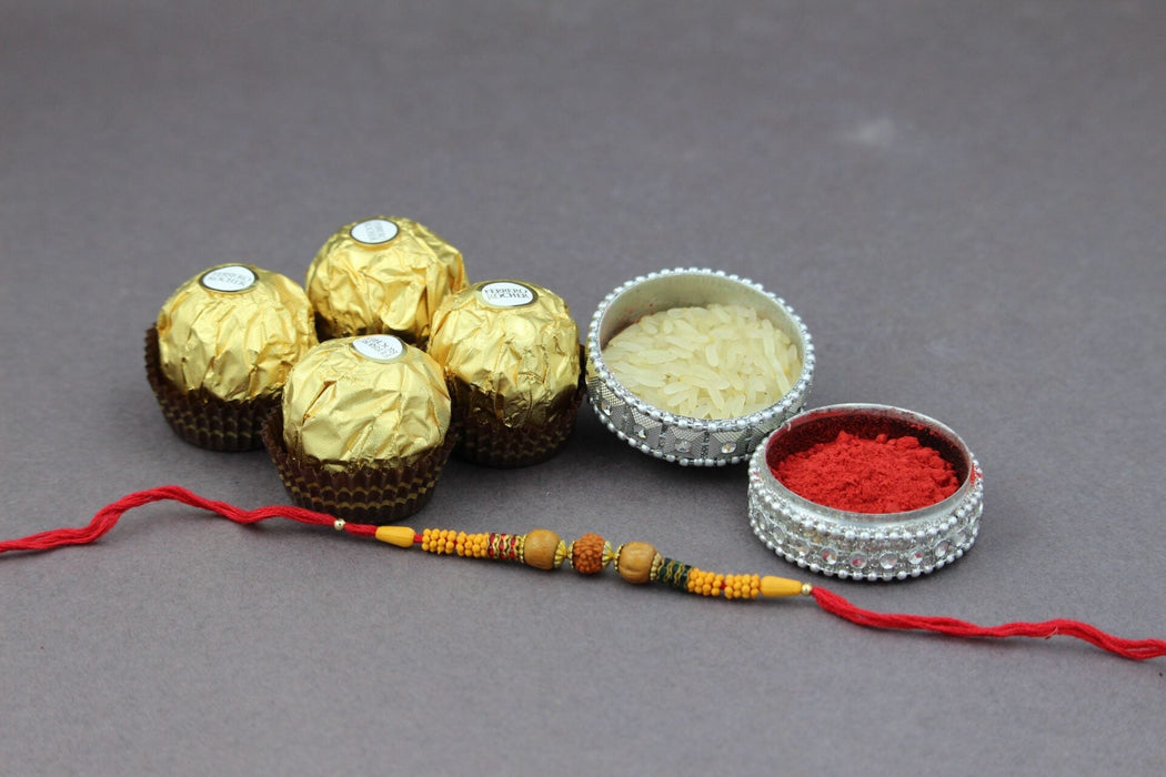 Rudraksh Rakhi with Ferrero Rocher