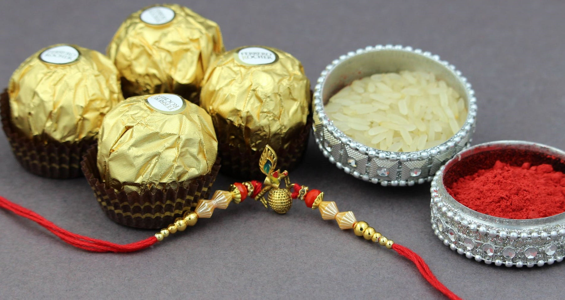 Bansuri Rakhi With Ferrero Rocher