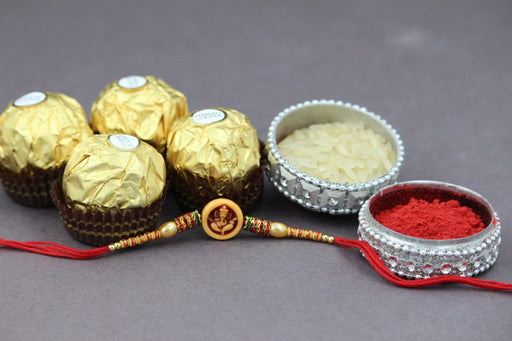 Ganesha Rakhi With Ferrero Rocher