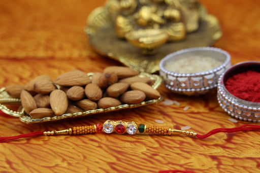 3 Beads Rakhi With Almonds