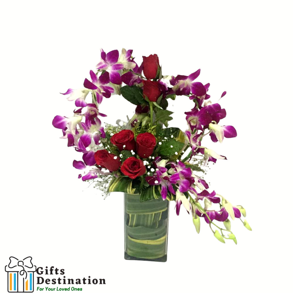 Orchids and Roses Arrangement