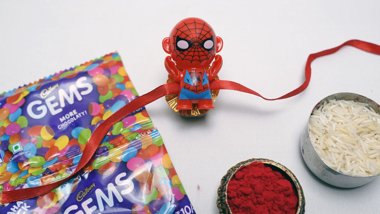 Spiderman - Kids Rakhi With Gems 2Pkts