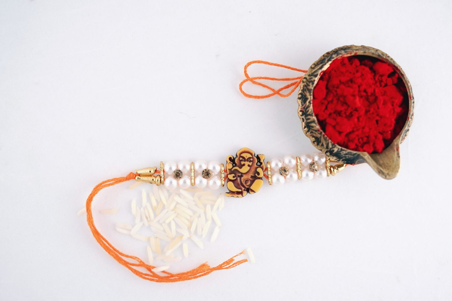 Beads Rakhi - Ganesha Beads Rakhi