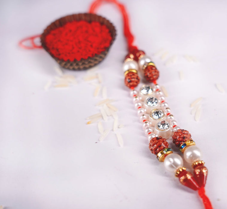 Beads Rakhi - Diamonte Rakhi