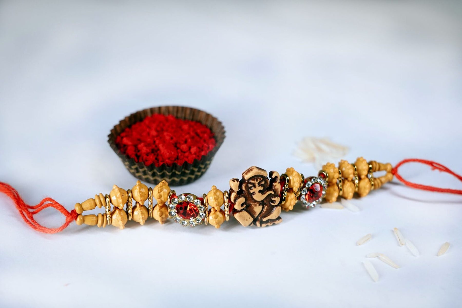 Beads Rakhi- Ganesha Rakhi