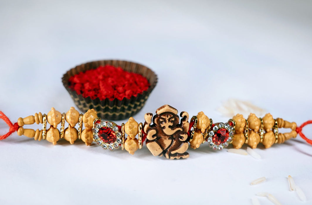 Beads Rakhi- Ganesha Rakhi