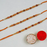 Set Of 3 Golden Red Thread Rakhis